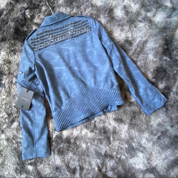 UNIF PU Leather Jacket - Washed Blue - Picture 9 of 16